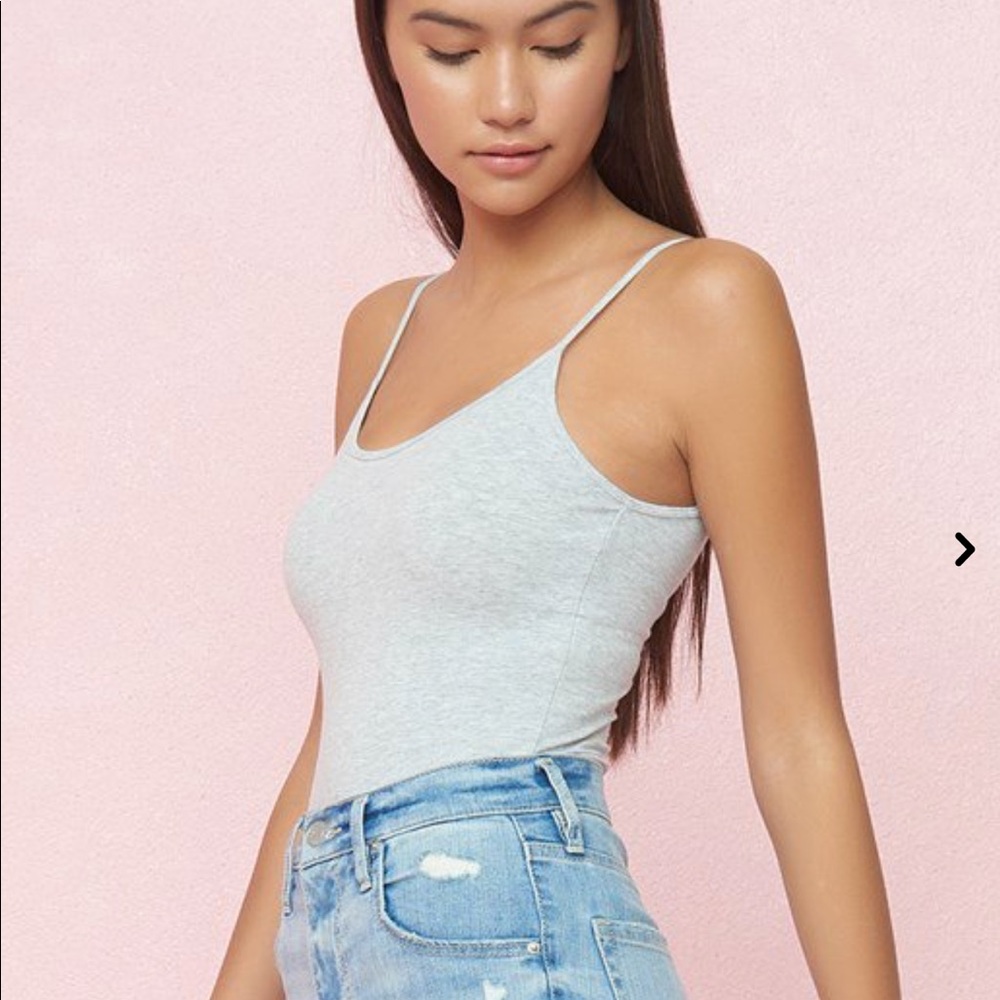 gray tank top bodysuit